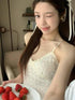 Spring Spiece Lacey Border Tank Tops